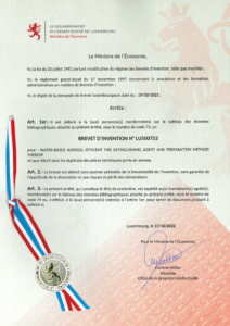 国际专利卢森堡certificate授权证书 01